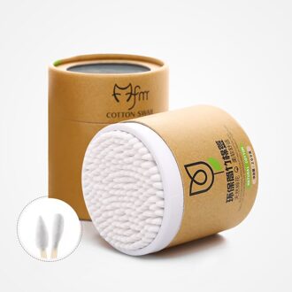 200 Stks/doos Bamboe Baby Wattenstaafje Houten Sticks Zachte Wattenstaafjes Schoonmaken Van Oren Tampons Cotonete Pampons Gezondheid Schoonheid Hotsale wit