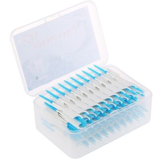 200 Stks/doos Floss Borstel Tanden Stok Tandenstoker Zachte Siliconen Double-Ended Tand Picks Oral Care