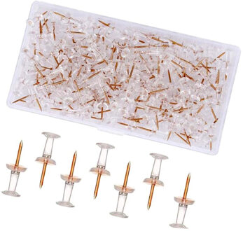 200 Stks/doos Rose Goud Zilver Push Pins Nagels Punaise Board Pins Tekening Foto Muur Studs Bevestigingsmiddelen Met Opbergdoos roos goud