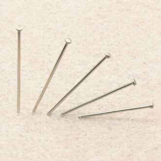 200 Stks/doos Rvs 25Mm Met Doos Diy Craft Silver Naald Accessoires Naaien Sieraden Maken Hoofd Pins Naaister Kantoor