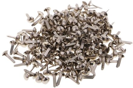 200 Stks/pak Mini Ronde Kop 4.5Mm Metalen Brad Paper Bevestiging Versieringen Voor Kids Card Making Scrapbooking Art Diy Ambachten zilver