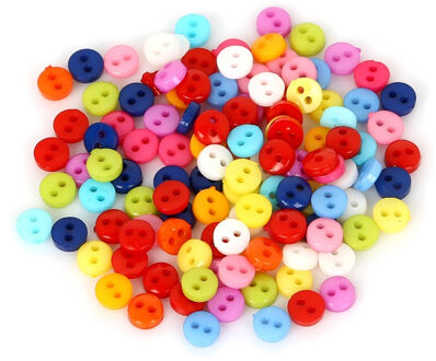 200 Stks/partij 6mm Mini Ronde Hars Tiny Knoppen Naaien Gereedschap Decoratieve Button Scrapbooking Craft DIY Kleding-accessoires