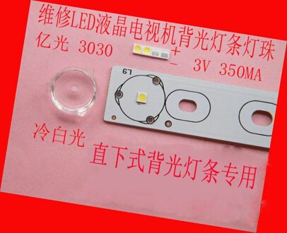 200 stuk/partij voor reparatie LCD TV LED backlight Artikel lamp SMD LEDs 1 w 3 v 3030 Koud wit licht emitting diode