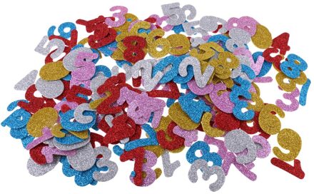 200 Stuks 5 Kleuren Zelfklevende Glitter Foam Stickers
