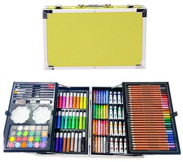 200 Stuks Gekleurde Potloden Tekening Borstel Olieverf Plaat Set Deluxe Art Supplies L41E 5AC1103535-geel
