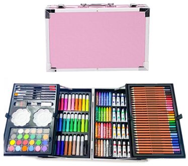 200 Stuks Gekleurde Potloden Tekening Borstel Olieverf Plaat Set Deluxe Art Supplies L41E 5AC1103535-roze