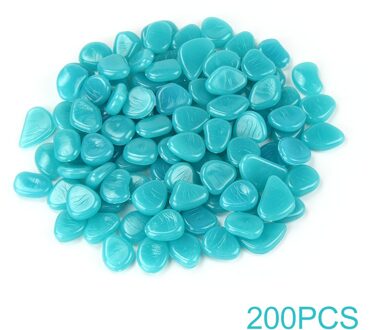 200 Stuks Lichtgevende Stenen Man-Made Pebble Glow Dark Tuin Stenen Rotsen Voor Loopbruggen Path Landschap Fish Tank Decor stijl 01
