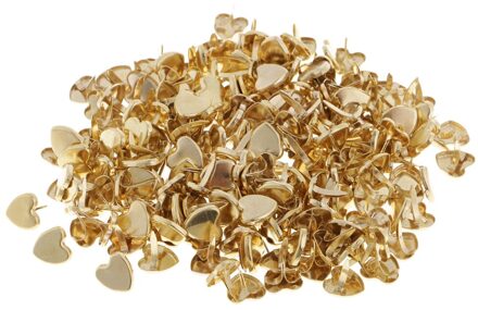 200 Stuks Metalen Brads Mini Hart Brad Papier Sluiting Scrapbooking Versiering