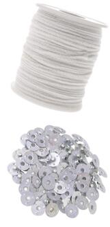 200 stuks Metalen Kaars Wieken Base Onderhouder Tabs 61m Katoen Kaars Kern Lont