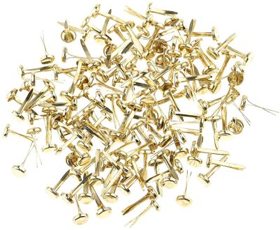 200 Stuks Mini Gold Iron Brad Papier Bevestigingsmiddelen Voor Scrapbooking Versiering Papier Ambachtelijke 8 Mm