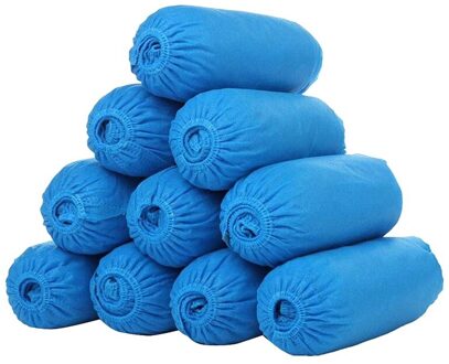 200 Stuks Wegwerp Verdikte Non-woven Schoenen Cover Overschoenen, Blauw