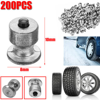 200 Stuks Winter Wiel Lugs Auto Banden Studs 8X10Mm Schroef Sneeuw Spikes Wheel Tyre Sneeuw Kettingen Studs voor Schoenen Atv Auto Motorfiets Band