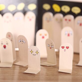 200 vellen/Set Leuke Kawaii Creatieve vinger Memo Pad Mini Sticky Notes Grappige Uitdrukkingen Papier Sticker Bookmark Papeleria