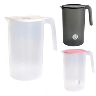 2000/2500Ml Clear Grote Capaciteit Pitcher Koud Water Waterkoker Container Fles Grote Capaciteit Plastic Koud Water Jug waterkoker zwart 2500ml
