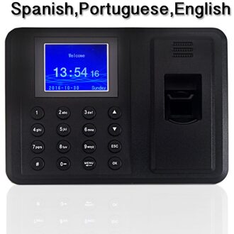 2000 Gebruikers Biometrische Vingerafdruk Tijdregistratie Machine met Lage Prijs Kantoor Tijd Recorder HR Employee Management Portugees