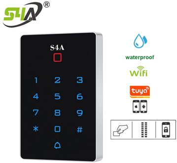 2000 Gebruikers Waterdichte Metalen Rfid Toegangscontrole Toetsenbord Touch Toetsenbord Met 10 Sleutelaanhangers Voor Rfid Deur Toegangscontrole Systeem T12W wifi