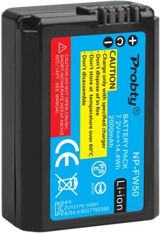 2000 Mah NP-FW50 Np FW50 Batterij Akku Voor Sony NEX-7 NEX-5N NEX-5R NEX-F3 NEX-3D Alpha A5000 A6000 DSC-RX10 Alpha 7 a7II Alpha 7R