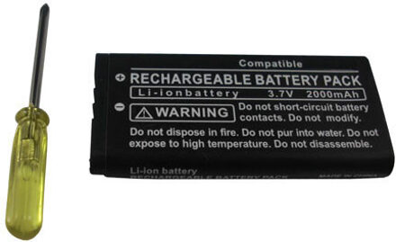 2000 mAh Oplaadbare Lithium-ion Batterij + Tool Pack Kit voor Nintendo DSi NDSi