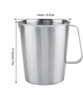 2000 ml Grote Roestvrijstalen Maatbeker Mok Melk Opschuimen Werper Kruik voor Latte Espresso Koffie Art Craft Koffie Guirlande cup