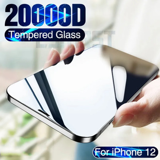 20000D Full Cover Screen Protective Glass On The For iPhone 12 11 Pro 12 Mini XS Max X XR 7 6 6S 8 Plus SE 2 Tempered Glass Film