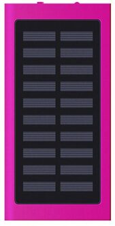 20000Mah Draagbare Externe Batterij Zonne-energie Bank 2.1A Snelle Telefoon Oplader Dubbele Usb Uitgang Poverbank Voor Xiaomi Huawei Iphone Rood