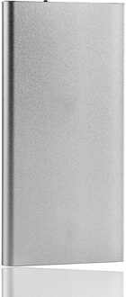 20000Mah Draagbare Power Bank Dual Usb Led Zaklamp Externe Batterij Pack Voor Iphone Xiaomi Huawei Samsung Telefoon Poverbank zilver