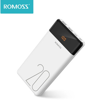 20000mAh ROMOSS LT20 Power Bank Dual USB Powerbank External Battery With LED Display Fast Portable Charger For Xiaomi For iPhone
