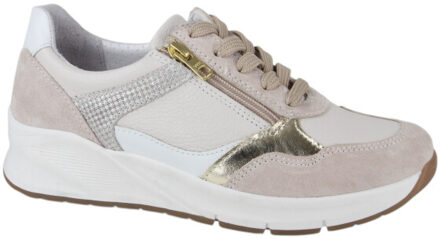 20008-403 dames veterschoenen sportief - maat 37 Beige