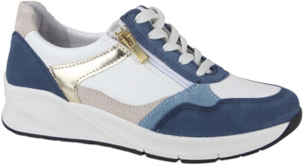 20008-893 dames veterschoenen sportief - maat 40 Blauw