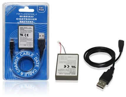 2000Mah 3.7 V Oplaadbare Li-Ion Batterij Met Usb Charger Kabel Voor PS4 Gamepad Draadloze Handvat Controller