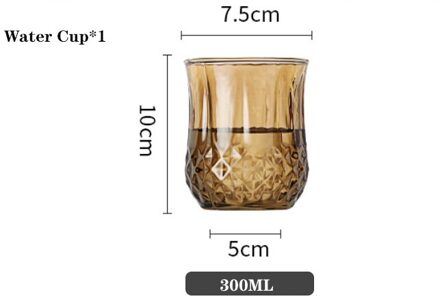 2000Ml Grote Capaciteit Hittebestendig Glas Theepot, Champagne Kleur Explosieveilige Kettlehousehold Sap Koffie Keuken Benodigdheden 300ML