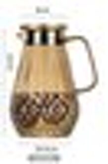 2000Ml Grote Capaciteit Hittebestendig Glas Theepot, Champagne Kleur Explosieveilige Kettlehousehold Sap Koffie Keuken Benodigdheden