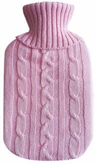 2000Ml Warm Water Fles Stof Cover Handwarmer Warm Water Zak Gebreide Stof Cover Winter Warm Warmte Herbruikbare Hand warmer 02