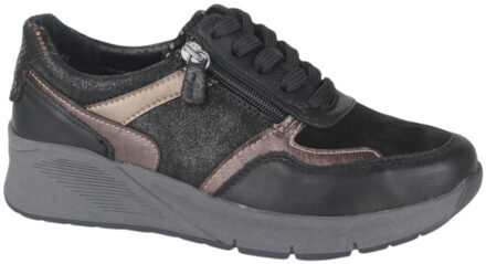 20014-000 dames veterschoenen sportief - maat 37 Zwart