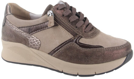 20014-470 dames veterschoenen sportief Beige - 43