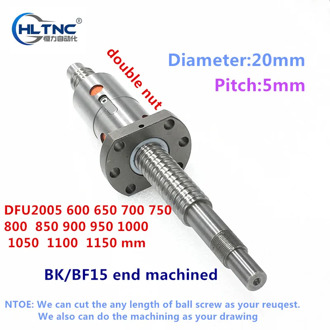 2005 RM2005 600mm 700mm 800mm 900mm 1000mm 650mm 750mm 950mm 1100mm 1150mm screw Ballscrew + DFU2005 Double Ballnut for CNC xyz