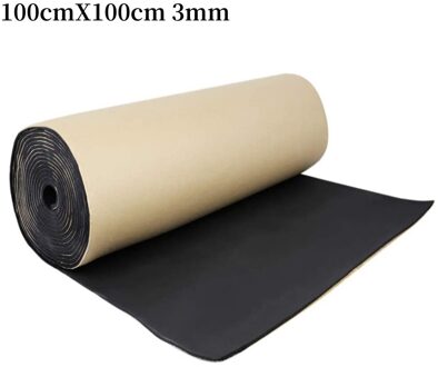 200Cm X 50Cm 3/5/7/8Mm Auto Sound Deadener Mat Noise Proof motorkap Isolatie Deadening Motor Firewall Warmte Schuim Katoen Sticker 100cmX100cm 3mm