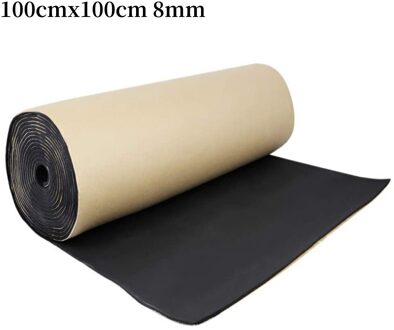 200Cm X 50Cm 3/5/7/8Mm Auto Sound Deadener Mat Noise Proof motorkap Isolatie Deadening Motor Firewall Warmte Schuim Katoen Sticker 100cmx100cm 8mm