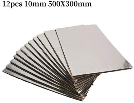200Cm X 50Cm 3/5/7/8Mm Auto Sound Deadener Mat Noise Proof motorkap Isolatie Deadening Motor Firewall Warmte Schuim Katoen Sticker 12stk 10mm 500X300mm