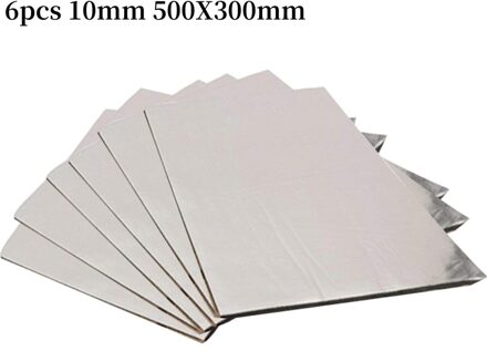 200Cm X 50Cm 3/5/7/8Mm Auto Sound Deadener Mat Noise Proof motorkap Isolatie Deadening Motor Firewall Warmte Schuim Katoen Sticker 6stk 10mm 500X300mm