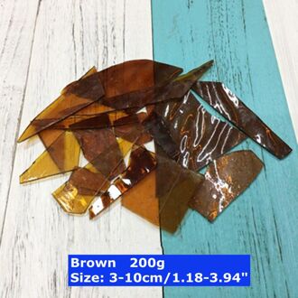 200g Creatieve Multicolor Transparant Mozaïek Muur Handgemaakte Materialen Ambachten Home Decoratie DIY Glas Spiegel Inlay Tegels ZXY9836 bruin