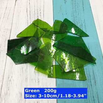 200g Creatieve Multicolor Transparant Mozaïek Muur Handgemaakte Materialen Ambachten Home Decoratie DIY Glas Spiegel Inlay Tegels ZXY9836 groen