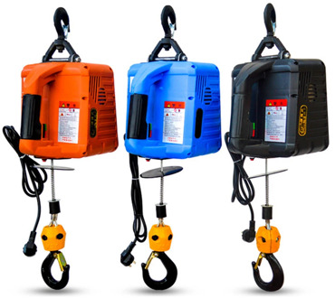 200KG Electric hoist Portable electric hand winch traction block electric steel wire rope lifting hoist towing rope 220V/110V