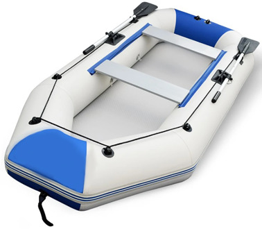 200kg Payload PVC Thicken Foldable Hovercraft Inflatable Boat Rowing Inflatable Air Drifting Ship Kayak [200*119cm]