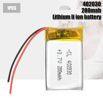 200Mah 3.7V 402030 042030 Lithium Li-Ion Polymeer Batterij Oplaadbare Li-Po Batterijen Voor Bluetooth Gps MP3 MP4 MP5 Psp 1stk