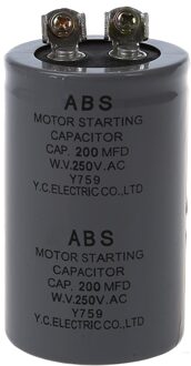 200MFD 200 Uf Ac 250V Schroef Terminal Motor Starten Condensator