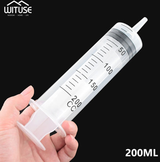 200ML Big Syringe Reusable Large Hydroponics Nutrient large plastic Health Measuring Injector Tools Dog Cat Feeding Accessories