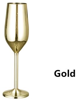 200Ml Champagne Bril Europese Rode Wijn Beker Cocktail Glas Bruiloft Wijnglas Huishoudelijke Rvs -Slip Cup goud