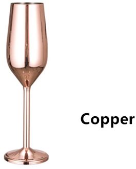 200Ml Champagne Bril Europese Rode Wijn Beker Cocktail Glas Bruiloft Wijnglas Huishoudelijke Rvs -Slip Cup koper
