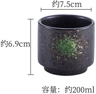 200Ml Japanse Stijl Theekopje Water Cup Steengoed Keramische Handgeschilderde Kungfu Theekopje Cuisine Drinkware WF9153